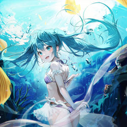 This is a pixiv picture whose title is 🐠💦.