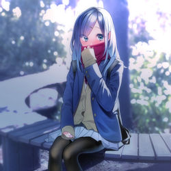 This is a pixiv picture whose title is 「一緒に帰らへん？……実は待っとった」.
