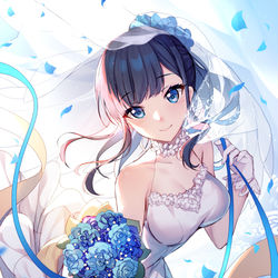 This is a pixiv picture whose title is 花嫁‍宝多六花.