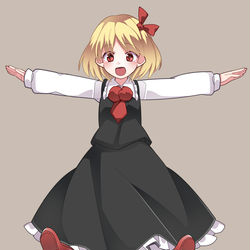 This is a pixiv picture whose title is 【寄稿】「東方LoveMeDo! 」ルーミアの立ち絵.