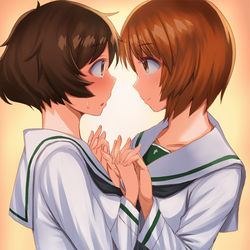 This is a pixiv picture whose title is 西住殿は人たらし.
