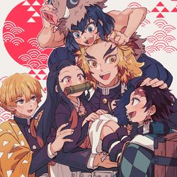 This is a pixiv picture whose title is 煉獄の兄貴ィ！.