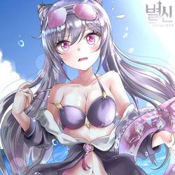 This is a pixiv picture whose title is [原神♥刻晴] 원신 ♥ 각청 수영복 (캬루).