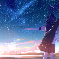 This is a pixiv picture whose title is sunset①.
