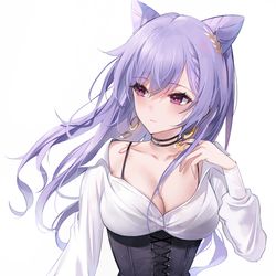 This is a pixiv picture whose title is 刻晴.