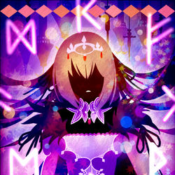 This is a pixiv picture whose title is 影絵風スカサハスカディ.