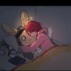 This is a pixiv picture whose title is おやすみ.