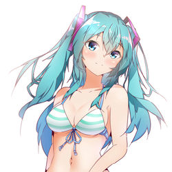 This is a pixiv picture whose title is ツーサイドアップミクさん.