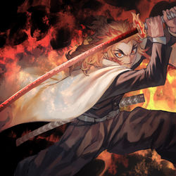 This is a pixiv picture whose title is 煉獄杏寿郎.