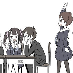 This is a pixiv picture whose title is クラスにいる美術部.