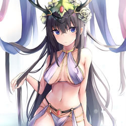 This is a pixiv picture whose title is 水鹿の踊り子.