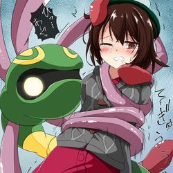 This is a pixiv picture whose title is ユウリにまきつく　どくどく差分.