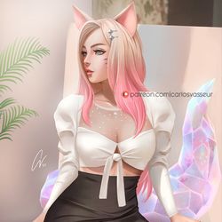 This is a pixiv picture whose title is Ahri K/DA.