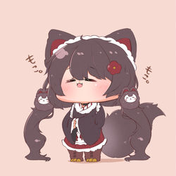 This is a pixiv picture whose title is 冬毛いぬい.
