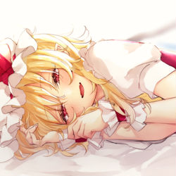 This is a pixiv picture whose title is 添い寝フランちゃ.