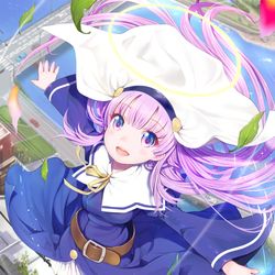 This is a pixiv picture whose title is 全知全能の神の名を語るありふれた名前の少女.