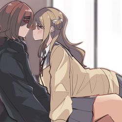 This is a pixiv picture whose title is 寝てる隙に.