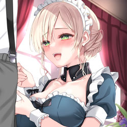 This is a pixiv picture whose title is ほんとにご主人様は、昔から全部私がしてあげないとだめですね…。.