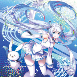 This is a pixiv picture whose title is 【仕事絵】雪ミク.