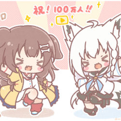 This is a pixiv picture whose title is フブころ100万人！！✨.