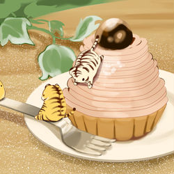 This is a pixiv picture whose title is モンブラン.