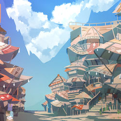 This is a pixiv picture whose title is ワラの国.
