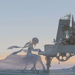 This is a pixiv picture whose title is 世界の鎮魂歌.