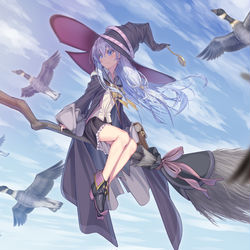 This is a pixiv picture whose title is 空の旅.