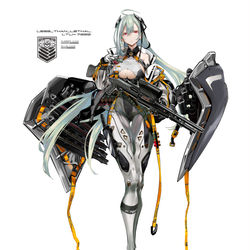 This is a pixiv picture whose title is 「少女前线」LTLX7000 design.