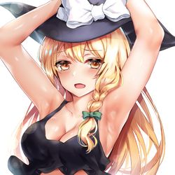 This is a pixiv picture whose title is 寝起き魔理沙ちゃん.