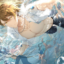 This is a pixiv picture whose title is Underwater.