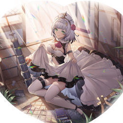 This is a pixiv picture whose title is 主人，要和诺艾尔一起睡午觉吗？.