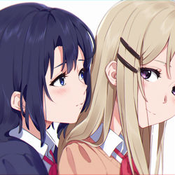 This is a pixiv picture whose title is 安達としまむら.