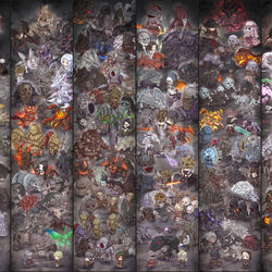 This is a pixiv picture whose title is ソウルシリーズ全ボスデフォルメ.