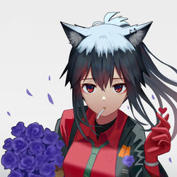 This is a pixiv picture whose title is 靓女比心❤️.