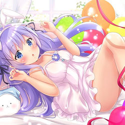 This is a pixiv picture whose title is チノちゃんぴょんぴょん.