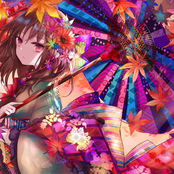 This is a pixiv picture whose title is 秋.