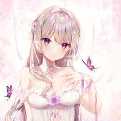 This is a pixiv picture whose title is 💜花💜.