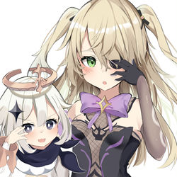 This is a pixiv picture whose title is フィッシェルとパイモン.