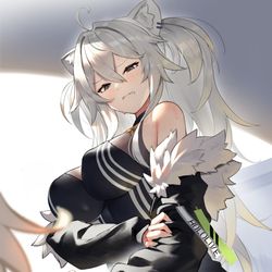 This is a pixiv picture whose title is ものすごく我慢しているししろん.