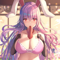 This is a pixiv picture whose title is 下着ネクタイうどんげ.