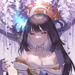 This is a pixiv picture whose title is 藤の花の下で.