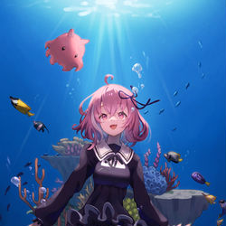 This is a pixiv picture whose title is 海のお姫様.