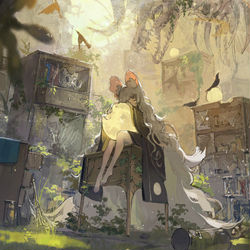 This is a pixiv picture whose title is 廢棄標本室.