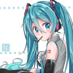 This is a pixiv picture whose title is ポッキーの日ミクさん.