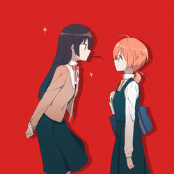 This is a pixiv picture whose title is 燈侑×ポッキーゲーム.