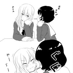 This is a pixiv picture whose title is ポッキーの日の百合っぷるらくがき.