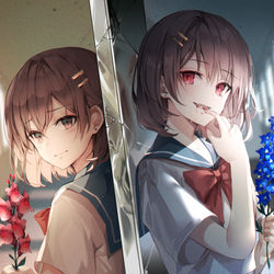 This is a pixiv picture whose title is Delphinium.