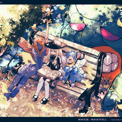 This is a pixiv picture whose title is 巨人と妖精と天使とファイヤーソーサラー.