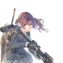 This is a pixiv picture whose title is 武装女子高生.